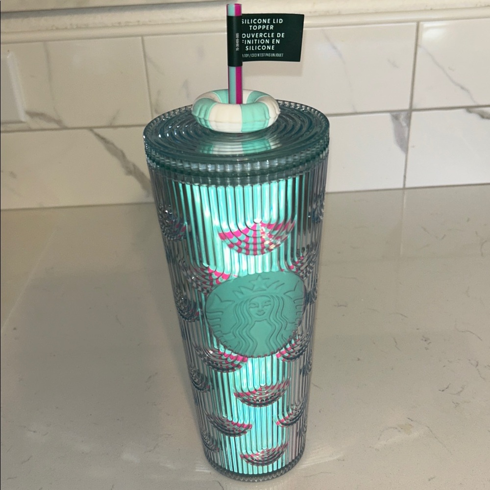 Starbucks Aqua and Pink summer beach floaty NWT